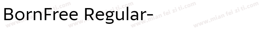 BornFree Regular字体转换